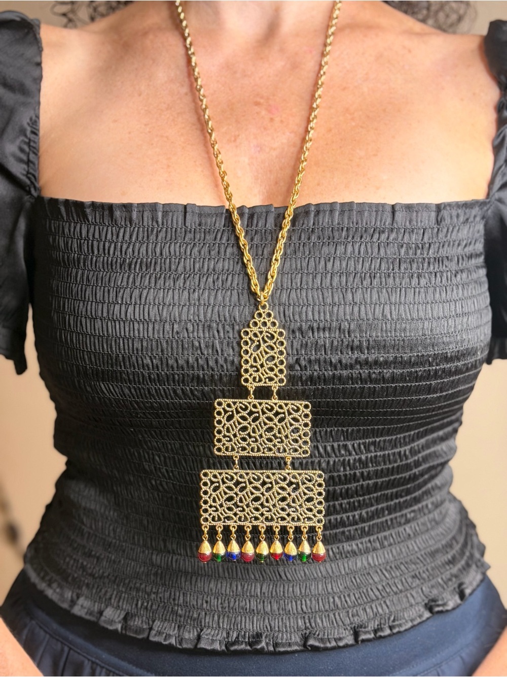Crown Trifari Modernist Necklace